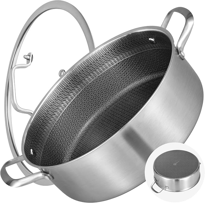 LOLYKITCH 7 QT Large Deep Frying Pan by LolyKitch