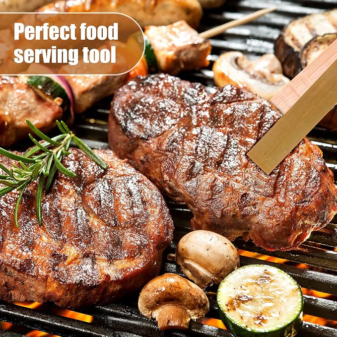 150 Pieces Mini Bamboo Disposable Tongs 4 Inch Bamboo Toast Tong Wooden Cooking - Image 6