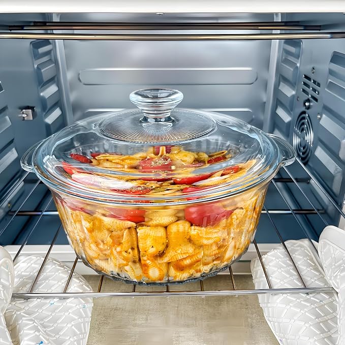 Round Glass Casserole Baking Dish - Image 2