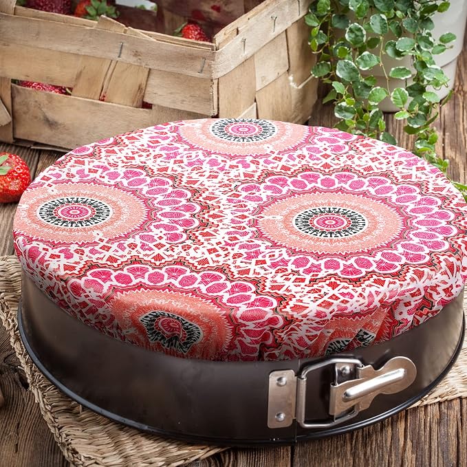 Patelai 10 Pcs Bowl Covers Reusable in 5 Size Stretch Cloth Fabric Elastic Food - Image 7