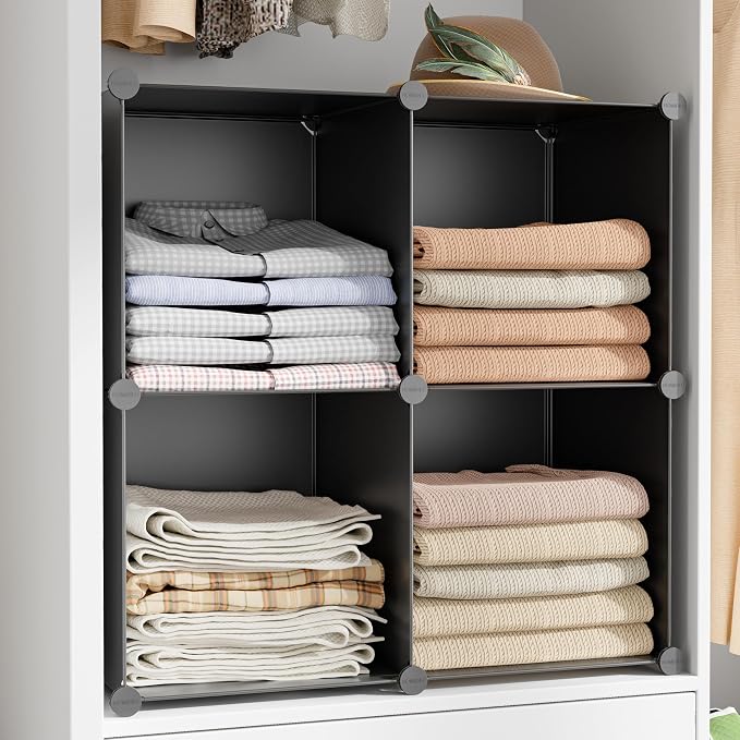 6-Cube Storage Organizer, Closet Organizer Storage Cabinet Shelf Bookcase - Image 4