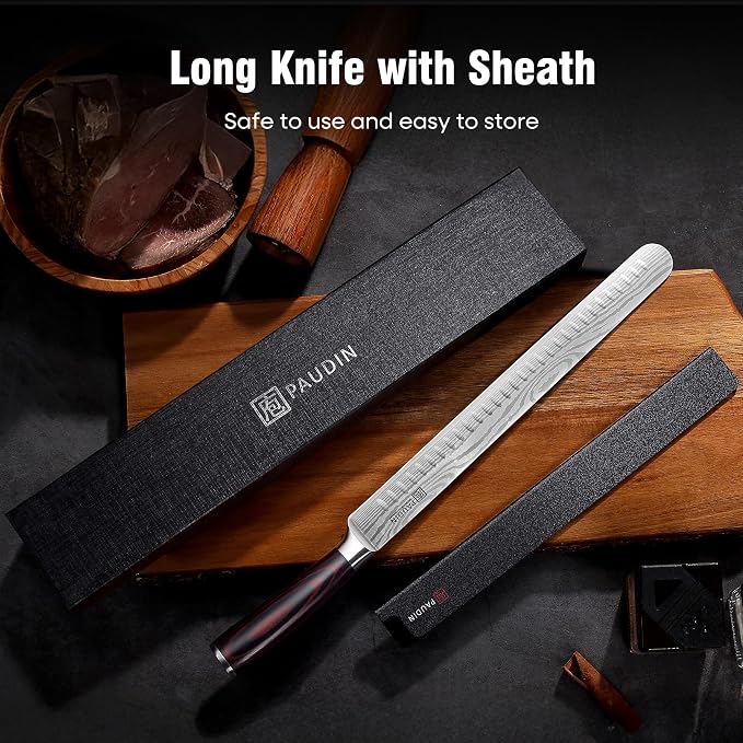 PAUDIN Brisket Knife, 12 Inch Carving Knife Stainless Steel Brisket Slicing - Image 7