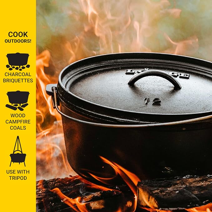 Lodge Boy Scouts of America Cast Iron Camp Dutch Oven, Pre-Seasoned - Image 3