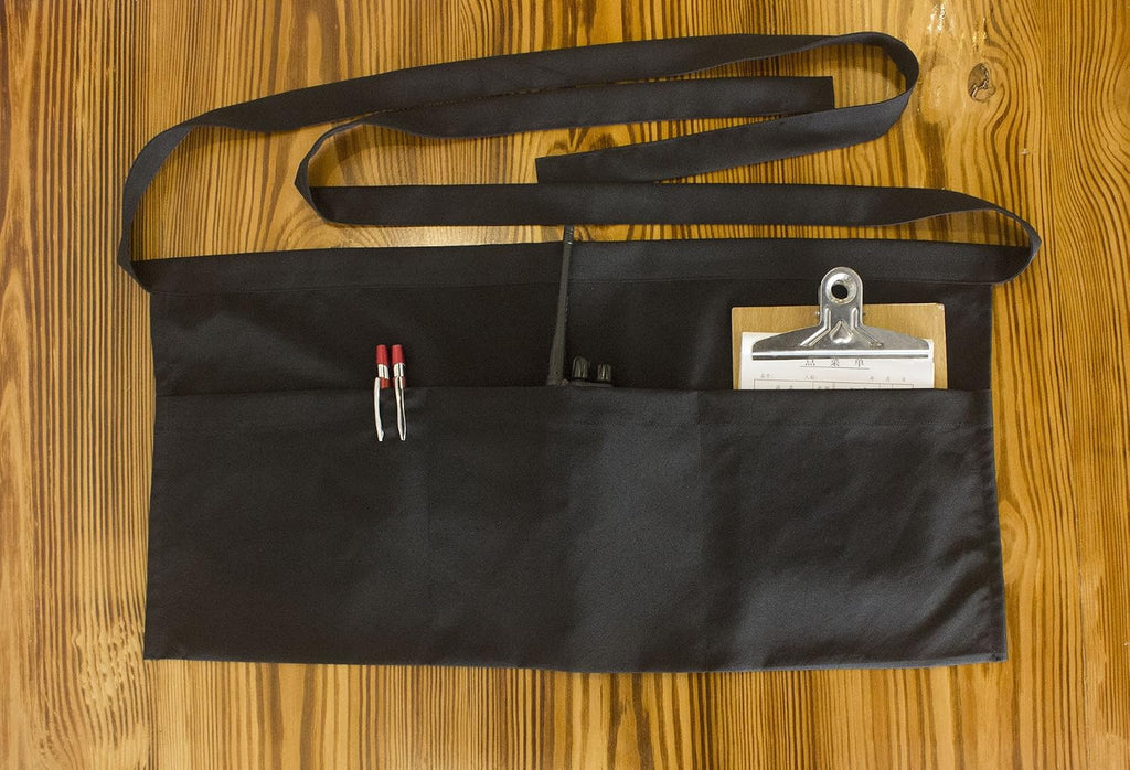 Resist water 3 big Pockets Waist Server Apron Kitchen Restaurant