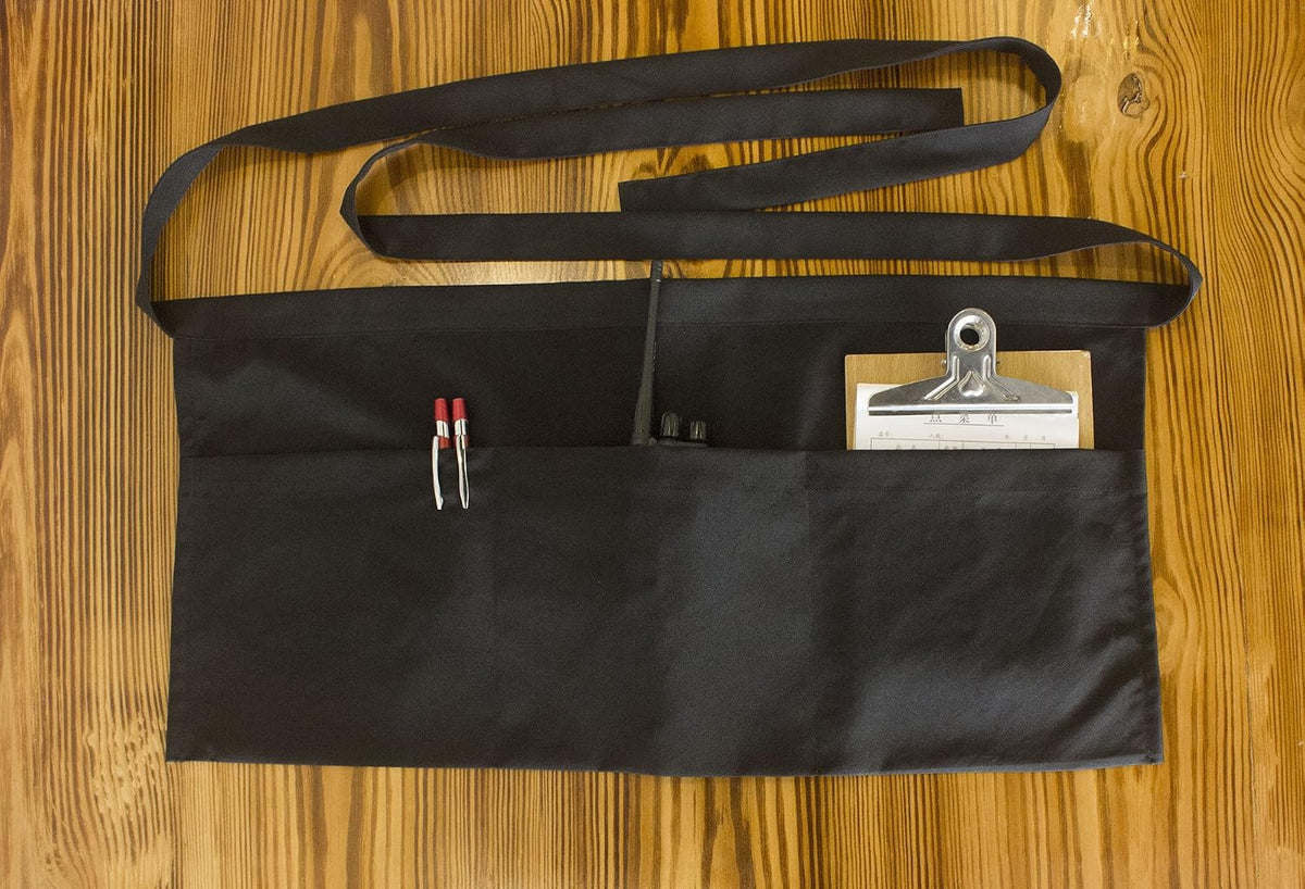 Resist water 3 big Pockets Waist Server Apron Kitchen Restaurant