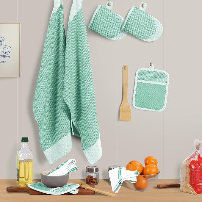 Casa Platino Potholders & Oven Mitts Heat Resistant, 8-Piece Mini Oven Mitt - Image 5