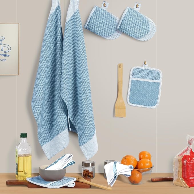 Casa Platino Silicone Oven Mitts Set, 8-Piece – 500°F Heat Resistant Mini Oven - Image 5