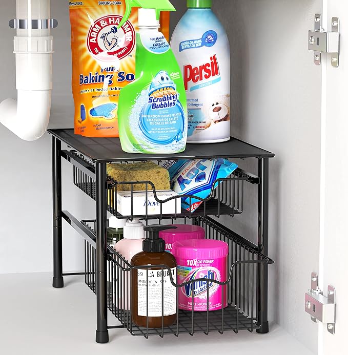 Simple Houseware Stackable Sliding Basket Organizer Drawer - Image 7
