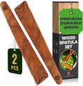 Wooden Spatula for Cooking Set of 2-12 Inch Teak Spatula for Non Stick Frying by Woodenhouse