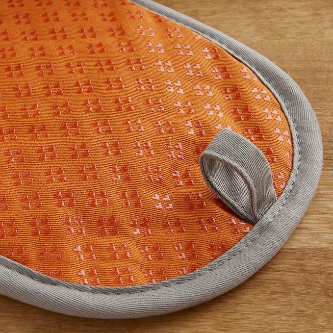 KitchenAid Asteroid Pot Holder 2-Pack Set, Honey Orange - Image 3