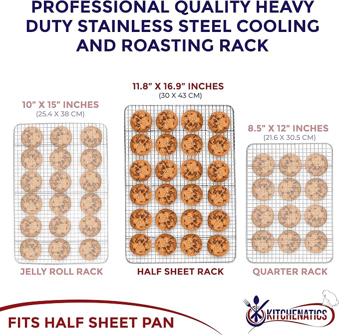 KITCHENATICS 100% Stainless Steel Cooling Racks - Image 2