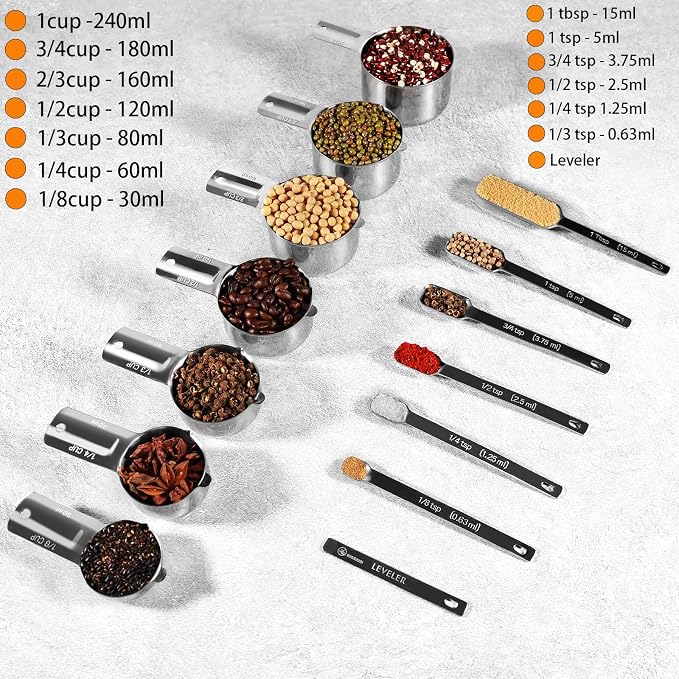 Measuring Cups and Spoons Set of 20 - Image 6
