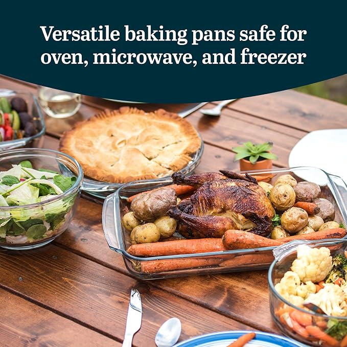 Libbey Baker’s Basics 5 Piece Glass Baking Dish Set - Image 2