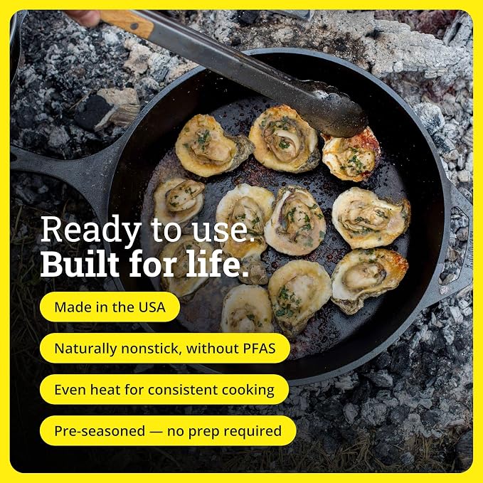 Lodge Seasoned Cast Iron Skillet 15 Inches - Image 5
