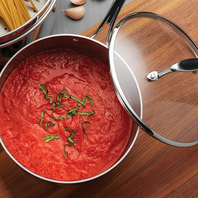 Tramontina Tri-Ply Clad Stainless Steel 8-Piece Cookware Set - Image 4