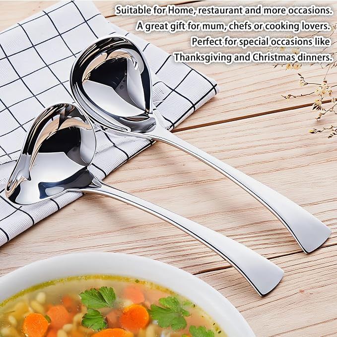 Comicfs 2 Pack Gravy Spoon Mini Gravy Ladle Drizzle Spoon 18/10 Stainless Steel - Image 7