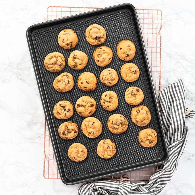 Tiawudi Baking Sheet Pan Set, 0.8mm Thick Heavy Duty Cookie Sheet - Image 6
