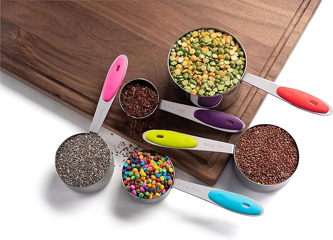 Bellemain Stainless Steel Measuring Cups Set of 5 – Nesting Metal Measuring Cups - Image 2