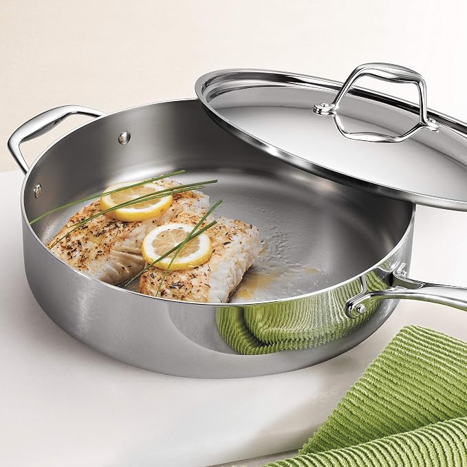 Tramontina Signature Tri-Ply Clad Stainless Steel 6-Quart Saute Pan - Image 3