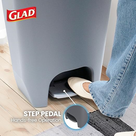 Glad Kitchen Trash Can | Large Plastic Waste Bin - Image 4