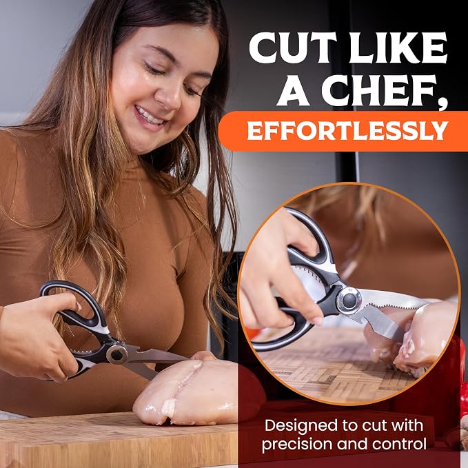 SpartaSake 2-Pack Premium Stainless Steel All Purpose Kitchen Shears - Image 5