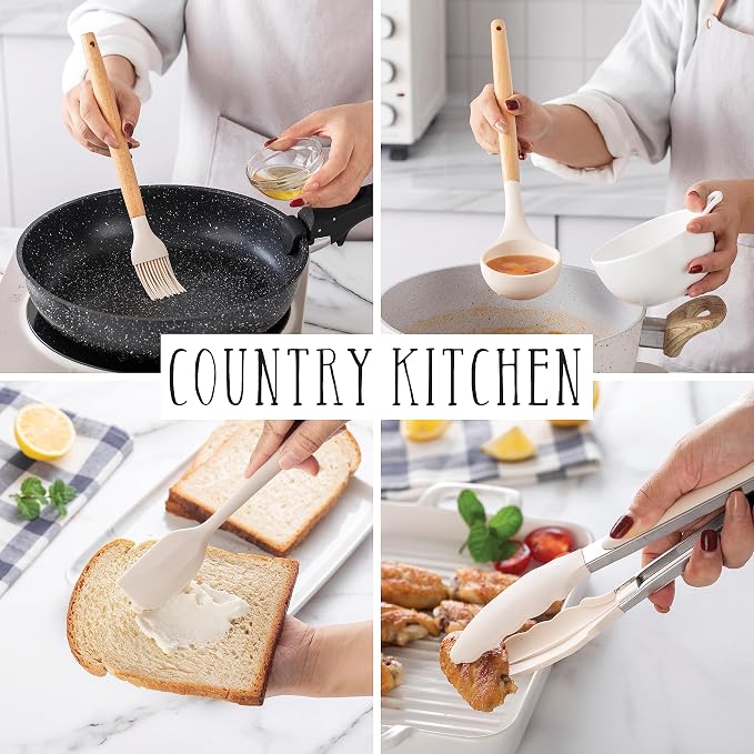 Country Kitchen Non Stick Silicone Utensil Set - Image 6