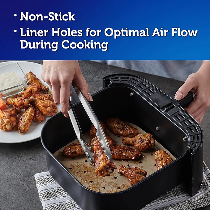 Reynolds Kitchens Air Fryer Liners Disposable, Unbleached Parchment Paper Sheets - Image 5