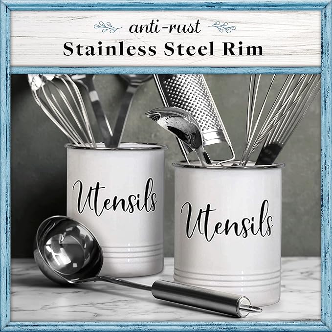 Home Acre Designs Vintage Farmhouse Utensil Holder - Image 6
