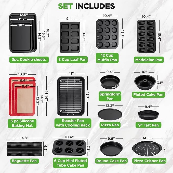NutriChef 42-Piece Ultimate Nonstick Bakeware Set - Image 2