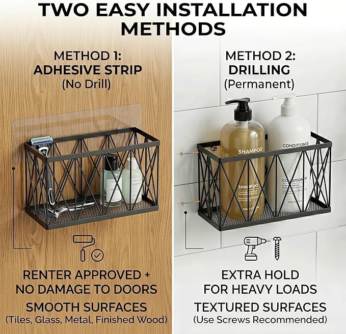 4 Pack Adhesive Cabinet Door Organizer, 2 Baskets + 2 Tumbler Lid Holders - Image 4