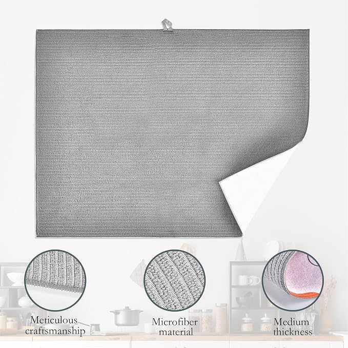 Dachshund Dog Flowers Dish Drying Rack Mat - Image 4