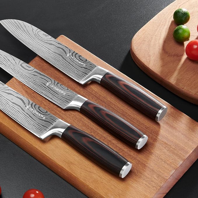15-Piece Knife Set with Block for Kitchen, with Built-In Sharpener, Stainless - Image 7
