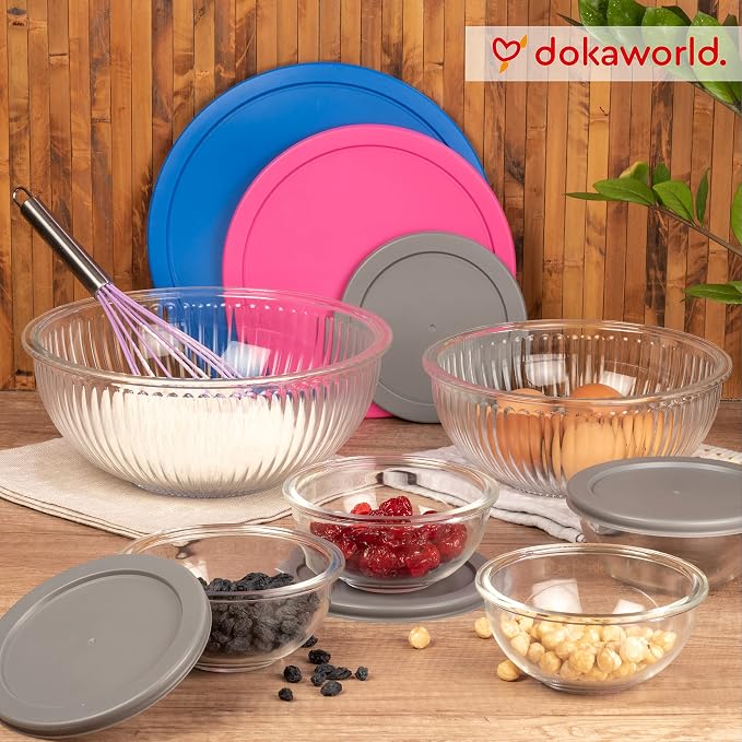 Set of 6 Stackable Space-Saving Nesting Glass Bowls - Image 7