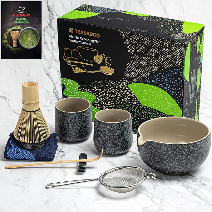 TEANAGOO 9 Pcs Matcha Whisk Set, Ceramic Matcha Set, Matcha Kit by TEANAGOO
