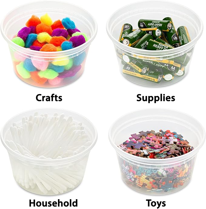 DuraHome Deli Containers with Lids 12 oz. Leakproof 40 Pack BPA-Free Plastic - Image 5