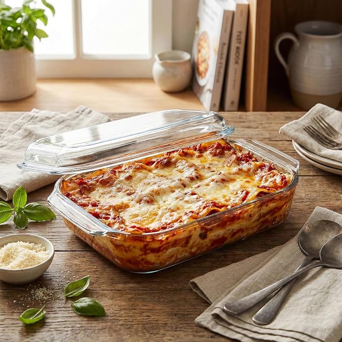 2QT Glass Casserole Dish with Lid, Tempered Glass Baking Dish - Image 5
