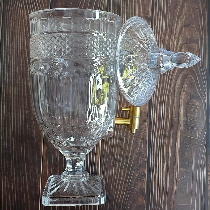 1.3 Gallon Glass Drink Dispenser, Glass Beverage Dispenser - Image 7