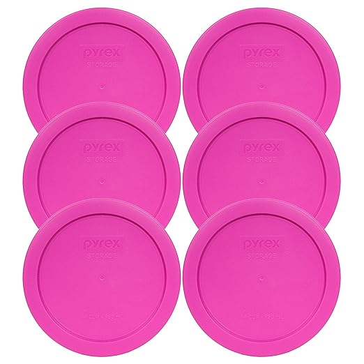 Pyrex 7201-PC 4 Cup Pink Food Storage Replacement Lids by Pyrex
