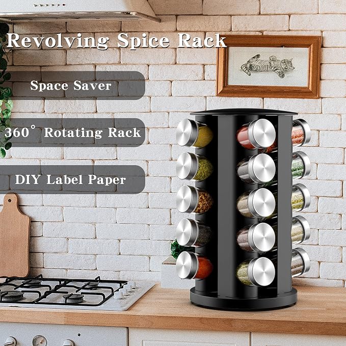 Handisen Rotating Spice Rack Organizer - Image 5