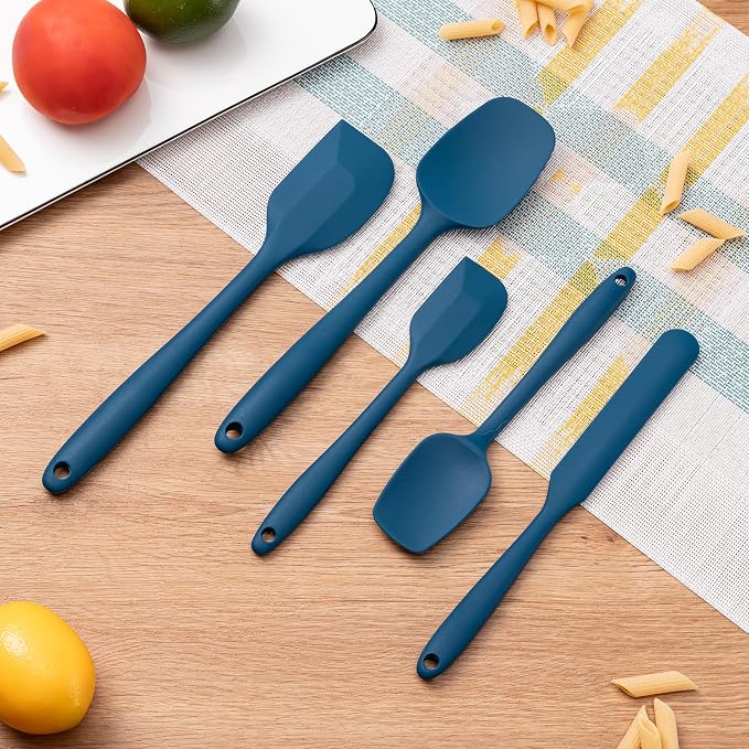 Silicone Spatula Set, 5 Piece Food Grade Rubber Spatulas - Image 7