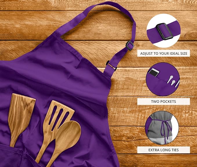 Utopia Kitchen 2 Pack Bib Apron, Adjustable - Image 4