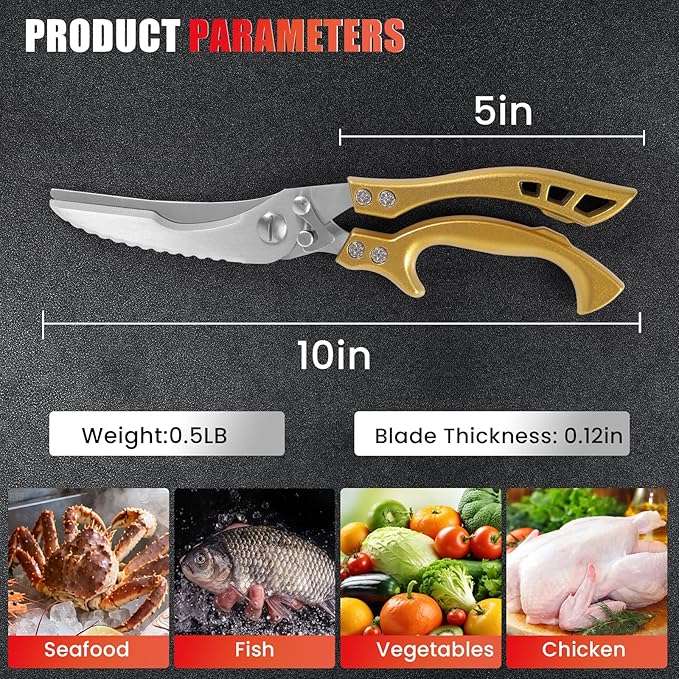 ANDONG Heavy Duty Kitchen Poultry Shears - Image 3