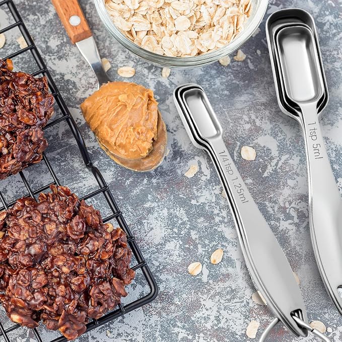 FANGSUN Stainless Steel Narrow Measuring Spoons, Metal Measuring Spoons - Image 2