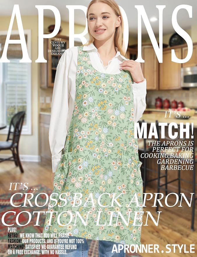 Cozy Adjustable Cross Back Aprons - Image 2