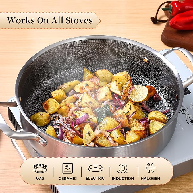 LOLYKITCH 7 QT Large Deep Frying Pan - Image 3