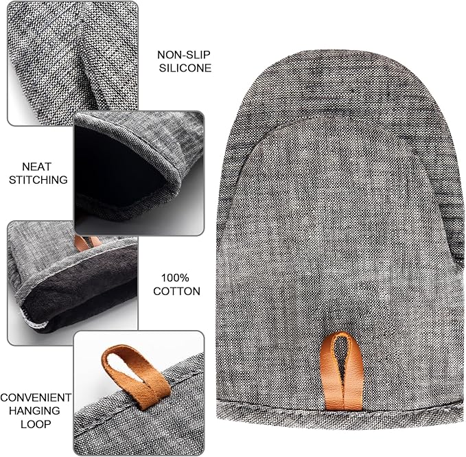 4Pcs Heat Resistant Oven Mitts & Potholders, Flexible Kitchen Accessories - Image 4