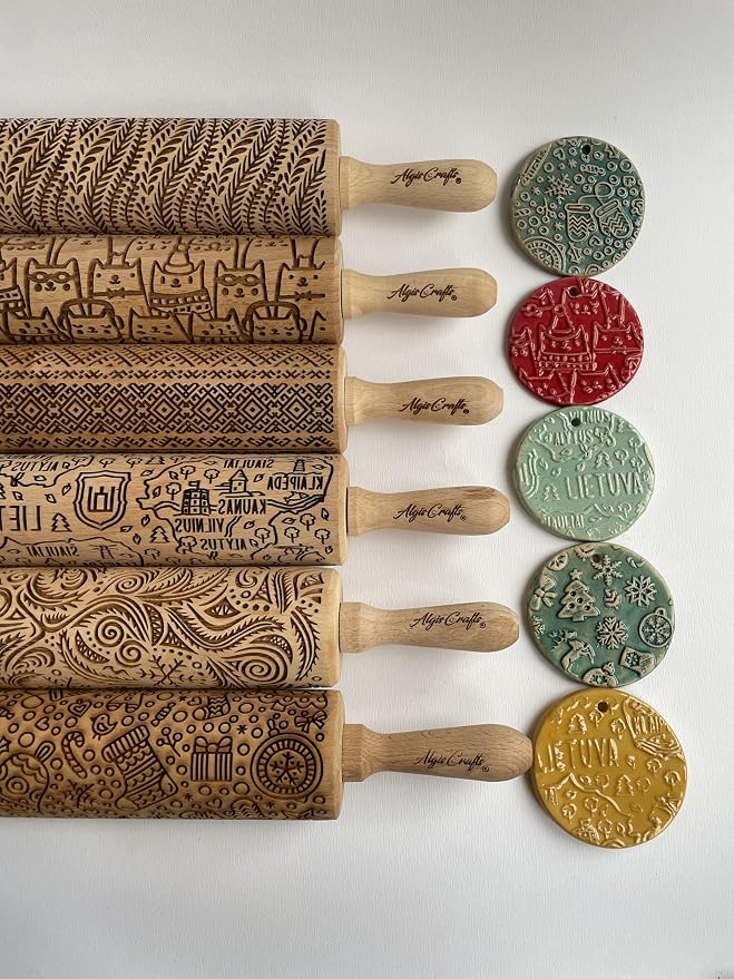 SUNFLOWER FIELD Embossed Rolling Pin - Image 8