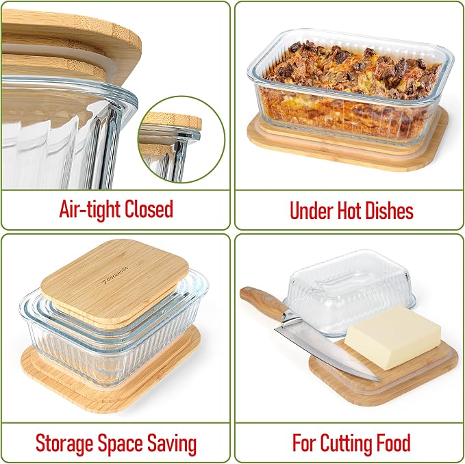 Ribbed Glass Tupperware Set - Image 3