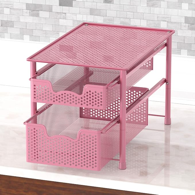 Simple Houseware Stackable 2 Tier Sliding Basket Organizer Drawer - Image 7