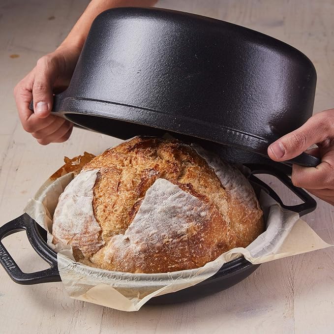 Victoria 6-Quart Cast Iron Combo Cooker, Combination Dutch Oven and Skillet - Image 4